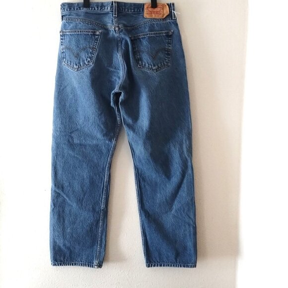 Levi's 501XX Button Fly Straight Leg Mens Jeans Tag Size 38x34 Grade B! 07b - Picture 2 of 3